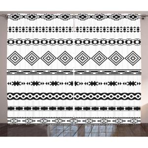 Ambesonne Christmas Curtains, Classical Christmas Ornaments and Baubles Coniferous Pine Tree Twig Tinsel Print, Living Room Bedroom Window Drapes 2 Panel Set, 108″ X 90″, Vermilion Green(Black White)