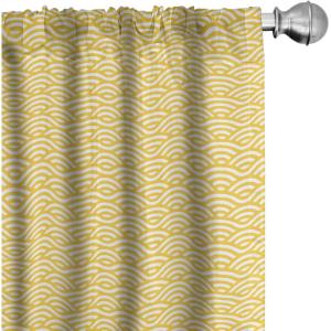 Ambesonne Christmas Curtains, Tree Branches Spruce Leaves Balls Bells Cones Poinsettia Flowers Mistletoe Berry, Window Treatments 2 Panel Set for Living Room Bedroom, Pair of – 28″ x 63″, Ruby Green(Marigold White)