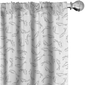 Ambesonne Christmas Curtains, Tree Branches Spruce Leaves Balls Bells Cones Poinsettia Flowers Mistletoe Berry, Window Treatments 2 Panel Set for Living Room Bedroom, Pair of – 28″ x 63″, Ruby Green(Grey White)