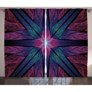 Ambesonne Christmas Curtains, Wooden Rustic Log Cottage Scenery in The Winter Season Warm Moonlight, Living Room Bedroom Window Drapes 2 Panel Set, 108 X 84, White Navy(Plum Indigo)