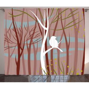 Ambesonne Christmas Curtains, Wooden Rustic Log Cottage Scenery in The Winter Season Warm Moonlight, Living Room Bedroom Window Drapes 2 Panel Set, 108 X 84, White Navy(Mauve Taupe)