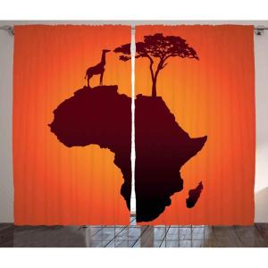 Ambesonne Christmas Curtains, Wooden Rustic Log Cottage Scenery in The Winter Season Warm Moonlight, Living Room Bedroom Window Drapes 2 Panel Set, 108 X 84, White Navy(Orange Brown)
