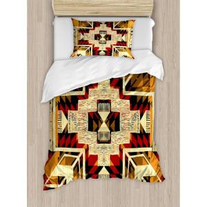 Ambesonne Christmas Duvet Cover Set, Floral Winter Red Bird Hat and Scarf on Blooming Tree Nature Inspired, Decorative 3 Piece Bedding Set with 2 Pillow Shams, Queen Size, Burgundy Green(Cream Marigold)