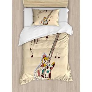 Ambesonne Christmas Duvet Cover Set, Floral Winter Red Bird Hat and Scarf on Blooming Tree Nature Inspired, Decorative 3 Piece Bedding Set with 2 Pillow Shams, Queen Size, Burgundy Green(Sand Brown Multicolor)
