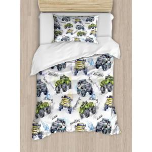 Ambesonne Christmas Duvet Cover Set, Floral Winter Red Bird Hat and Scarf on Blooming Tree Nature Inspired, Decorative 3 Piece Bedding Set with 2 Pillow Shams, Queen Size, Burgundy Green(Yellow Lavender Blue)