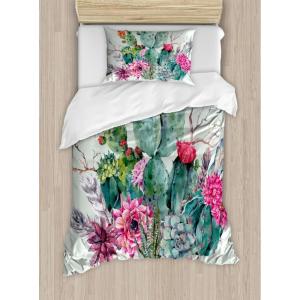 Ambesonne Christmas Duvet Cover Set, Merry Christmas Lettering on an Abstract Modern Snowflake Dot Pattern, Decorative 3 Piece Bedding Set with 2 Pillow Shams, King Size, Black Beige(Mint Green)
