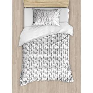 Ambesonne Christmas Duvet Cover Set, Vintage Merry Xmas Wreath Several Noel Yule and Ribbons Candles Bells Image, Decorative 3 Piece Bedding Set with 2 Pillow Shams, King Size, Red(Black Grey Red)