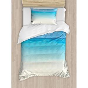 Ambesonne Christmas Duvet Cover Set, Vintage Merry Xmas Wreath Several Noel Yule and Ribbons Candles Bells Image, Decorative 3 Piece Bedding Set with 2 Pillow Shams, King Size, Red(Cream Navy)