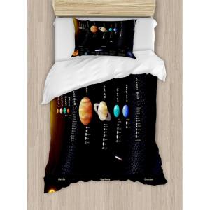 Ambesonne Christmas Duvet Cover Set, Watercolor Christmas Theme Fir Trees Abstract Silhouettes Illustration, Decorative 3 Piece Bedding Set with 2 Pillow Shams, Queen Size, Green Seafoam(Black Blue)