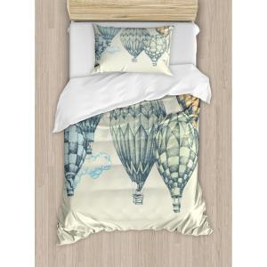 Ambesonne Christmas Duvet Cover Set, Xmas Baubles on Snow with Snowflakes Ice Holiday Humanitarian Artwork Illustration, Decorative 3 Piece Bedding Set with 2 Pillow Shams, Queen Size, White Red(Green Blue)