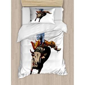 Ambesonne Christmas Duvet Cover Set, Xmas Baubles on Snow with Snowflakes Ice Holiday Humanitarian Artwork Illustration, Decorative 3 Piece Bedding Set with 2 Pillow Shams, Queen Size, White Red(Rust Beige)