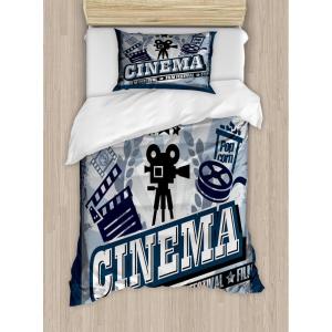 Ambesonne Christmas Duvet Cover Set, Xmas Baubles on Snow with Snowflakes Ice Holiday Humanitarian Artwork Illustration, Decorative 3 Piece Bedding Set with 2 Pillow Shams, Queen Size, White Red(Blue Black Grey)