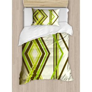 Ambesonne Christmas Duvet Cover Set, Xmas Baubles on Snow with Snowflakes Ice Holiday Humanitarian Artwork Illustration, Decorative 3 Piece Bedding Set with 2 Pillow Shams, Queen Size, White Red(Lime Green Army Green)