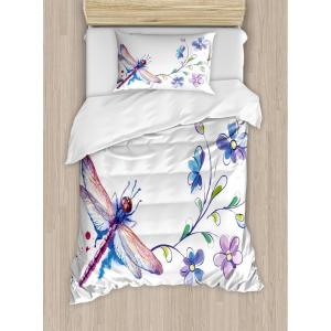Ambesonne Christmas Duvet Cover Set, Xmas Baubles on Snow with Snowflakes Ice Holiday Humanitarian Artwork Illustration, Decorative 3 Piece Bedding Set with 2 Pillow Shams, Queen Size, White Red(Green Purple and Blue)