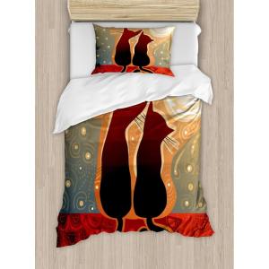 Ambesonne Christmas Duvet Cover Set, Xmas Baubles on Snow with Snowflakes Ice Holiday Humanitarian Artwork Illustration, Decorative 3 Piece Bedding Set with 2 Pillow Shams, Queen Size, White Red(Sage Orange)