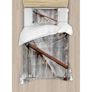 Ambesonne Christmas Duvet Cover Set, Xmas Baubles on Snow with Snowflakes Ice Holiday Humanitarian Artwork Illustration, Decorative 3 Piece Bedding Set with 2 Pillow Shams, Queen Size, White Red(Brown)