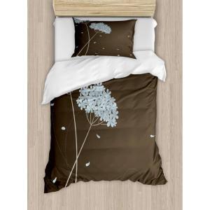 Ambesonne Christmas Duvet Cover Set, Xmas Baubles on Snow with Snowflakes Ice Holiday Humanitarian Artwork Illustration, Decorative 3 Piece Bedding Set with 2 Pillow Shams, Queen Size, White Red(Pale Seafoam Brown Cream)