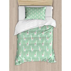 Ambesonne Christmas Duvet Cover Set, Xmas Baubles on Snow with Snowflakes Ice Holiday Humanitarian Artwork Illustration, Decorative 3 Piece Bedding Set with 2 Pillow Shams, Queen Size, White Red(Mint Green Multicolor)