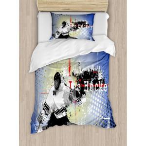 Ambesonne Christmas Duvet Cover Set, Xmas Baubles on Snow with Snowflakes Ice Holiday Humanitarian Artwork Illustration, Decorative 3 Piece Bedding Set with 2 Pillow Shams, Queen Size, White Red(Lavender Blue)