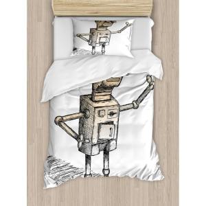 Ambesonne Christmas Duvet Cover Set, Xmas Baubles on Snow with Snowflakes Ice Holiday Humanitarian Artwork Illustration, Decorative 3 Piece Bedding Set with 2 Pillow Shams, Queen Size, White Red(Orange Black)