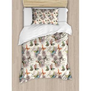 Ambesonne Christmas Duvet Cover Set, Xmas Baubles on Snow with Snowflakes Ice Holiday Humanitarian Artwork Illustration, Decorative 3 Piece Bedding Set with 2 Pillow Shams, Queen Size, White Red(Ivory Multicolor)