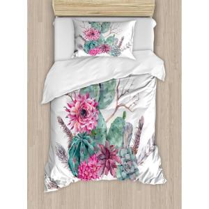 Ambesonne Christmas Duvet Cover Set, Xmas Baubles on Snow with Snowflakes Ice Holiday Humanitarian Artwork Illustration, Decorative 3 Piece Bedding Set with 2 Pillow Shams, Queen Size, White Red(Green Pink Brown)
