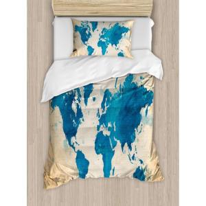 Ambesonne Christmas Duvet Cover Set, Xmas Baubles on Snow with Snowflakes Ice Holiday Humanitarian Artwork Illustration, Decorative 3 Piece Bedding Set with 2 Pillow Shams, Queen Size, White Red(Navy Blue Sand Brown)