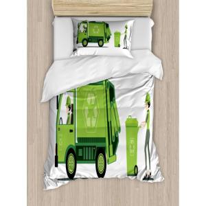 Ambesonne Christmas Duvet Cover Set, Xmas Baubles on Snow with Snowflakes Ice Holiday Humanitarian Artwork Illustration, Decorative 3 Piece Bedding Set with 2 Pillow Shams, Queen Size, White Red(Apple Green)