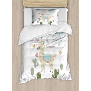 Ambesonne Christmas Duvet Cover Set, Xmas Baubles on Snow with Snowflakes Ice Holiday Humanitarian Artwork Illustration, Decorative 3 Piece Bedding Set with 2 Pillow Shams, Queen Size, White Red(Teal White)