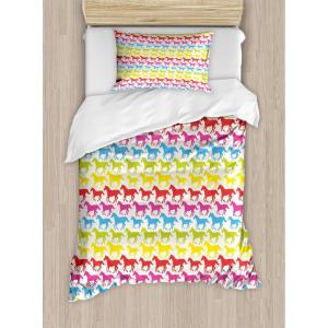 Ambesonne Christmas Duvet Cover Set, Xmas Baubles on Snow with Snowflakes Ice Holiday Humanitarian Artwork Illustration, Decorative 3 Piece Bedding Set with 2 Pillow Shams, Queen Size, White Red(Blue Pale Pink)