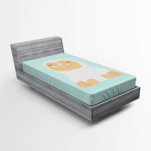 Ambesonne Christmas Fitted Sheet, Xmas Elements Candies Snowman Fir Sweets Celebration Theme, Bed Cover with All-Round Elastic Deep Pocket for Comfort, Twin XL Size, Orange White(Mint Green Sand Brown)