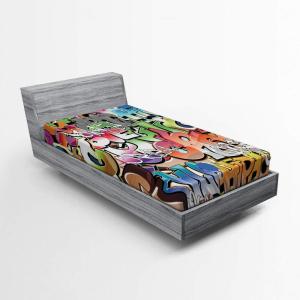Ambesonne Christmas Fitted Sheet, Xmas Elements Candies Snowman Fir Sweets Celebration Theme, Bed Cover with All-Round Elastic Deep Pocket for Comfort, Twin XL Size, Orange White(Multicolor Pink)