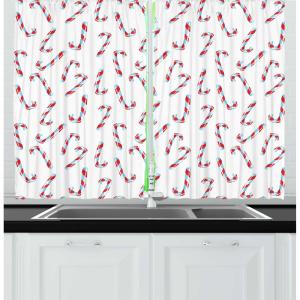 Ambesonne Christmas Kitchen Curtains, Taste of Xmas Season Frame Gingerbread Cookies and Biscuits, Window Drapes 2 Panel Set for Kitchen Cafe Decor, 55″ x 39″, Brown Green(Orange and Blue)