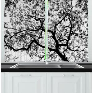 Ambesonne Christmas Kitchen Curtains, Taste of Xmas Season Frame Gingerbread Cookies and Biscuits, Window Drapes 2 Panel Set for Kitchen Cafe Decor, 55″ x 39″, Brown Green(Black and White)
