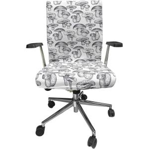 Ambesonne Christmas Office Chair Slipcover, Vivid of Joyous Holiday Celebration Jumping Dancing Cheery Cartoon for Yule, Protective Stretch Decorative Fabric Cover, Standard Size, Green Red(Purpleblue White)