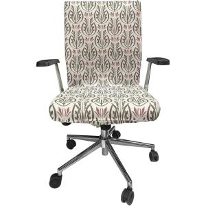 Ambesonne Christmas Office Chair Slipcover, Vivid of Joyous Holiday Celebration Jumping Dancing Cheery Cartoon for Yule, Protective Stretch Decorative Fabric Cover, Standard Size, Green Red(Green Rose)
