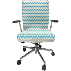 Ambesonne Christmas Office Chair Slipcover, Vivid of Joyous Holiday Celebration Jumping Dancing Cheery Cartoon for Yule, Protective Stretch Decorative Fabric Cover, Standard Size, Green Red(Cream Teal)