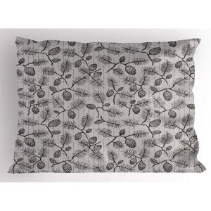 Ambesonne Christmas Pillow Sham, Snowy Winter Tree Branches Berries Bullfinch Birds Snowman Hat, Decorative Standard Size Printed Pillowcase, 26″ X 20″, Almond Green Orange(Warm Taupe Dark Brown)