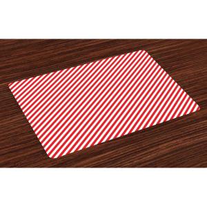 Ambesonne Christmas Place Mats Set of 8, Christmas at Countryside Theme Rustic Home Wooden Planks Borders Natural Design, Washable Fabric Placemats for Dining Table, Placemat 8 pcs, Umber Green(Orange and White)