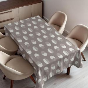 Ambesonne Christmas Tablecloth, Ornamental White Snowflakes in Various Styles Cold Winter Season, Rectangular Table Cover for Dining Room Kitchen Decor, 60″ X 90″,Blue Navy(Coconut Dimgrey)