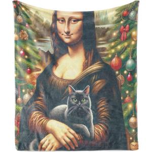 Ambesonne Christmas Throw Blanket, Traditional Xmas Pinecone and Leaves Ornate on Plaid Background Print, Flannel Fleece Accent Piece Soft Couch Cover for Adults, 50″ x 60″, Cocoa Brown Sage Green(Apricot Amber and Green)