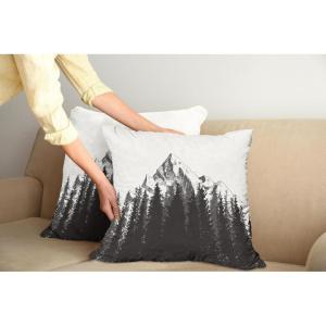 Ambesonne Christmas Throw Pillow Cushion Cover, Featured Xmas Baubles with Ribbon Holiday Wish Artwork Image Illustration, Decorative Square Accent Pillow Case, 20″ X 20″, White and Beige(Dimgrey)