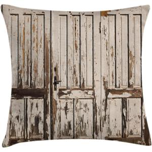 Ambesonne Christmas Throw Pillow Cushion Cover, Featured Xmas Baubles with Ribbon Holiday Wish Artwork Image Illustration, Decorative Square Accent Pillow Case, 20″ X 20″, White and Beige(Brown White)