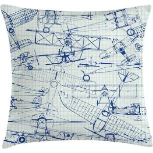 Ambesonne Christmas Throw Pillow Cushion Cover, Featured Xmas Baubles with Ribbon Holiday Wish Artwork Image Illustration, Decorative Square Accent Pillow Case, 20″ X 20″, White and Beige(Violet Blue Turquoise)