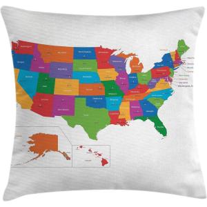 Ambesonne Christmas Throw Pillow Cushion Cover, Featured Xmas Baubles with Ribbon Holiday Wish Artwork Image Illustration, Decorative Square Accent Pillow Case, 20″ X 20″, White and Beige(White and Red)