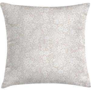 Ambesonne Christmas Throw Pillow Cushion Cover, Featured Xmas Baubles with Ribbon Holiday Wish Artwork Image Illustration, Decorative Square Accent Pillow Case, 20″ X 20″, White and Beige(Beige White)