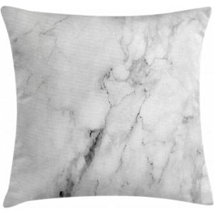 Ambesonne Christmas Throw Pillow Cushion Cover, Featured Xmas Baubles with Ribbon Holiday Wish Artwork Image Illustration, Decorative Square Accent Pillow Case, 20″ X 20″, White and Beige(Grey Dust)