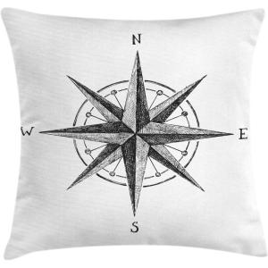 Ambesonne Christmas Throw Pillow Cushion Cover, Featured Xmas Baubles with Ribbon Holiday Wish Artwork Image Illustration, Decorative Square Accent Pillow Case, 20″ X 20″, White and Beige(Charcoal White)
