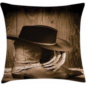 Ambesonne Christmas Throw Pillow Cushion Cover, Featured Xmas Baubles with Ribbon Holiday Wish Artwork Image Illustration, Decorative Square Accent Pillow Case, 20″ X 20″, White and Beige(Brown)