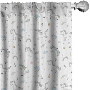 Ambesonne Christmas Window Curtains, Xmas Santa Claus Tree on Colorful Polka Dot Backdrop Gift Boxes Colorful Art, Lightweight Decor 2-Panel Set with Rod Pocket, Pair of – 28″ x 84″, Green Vermilion(Yellow Blue)